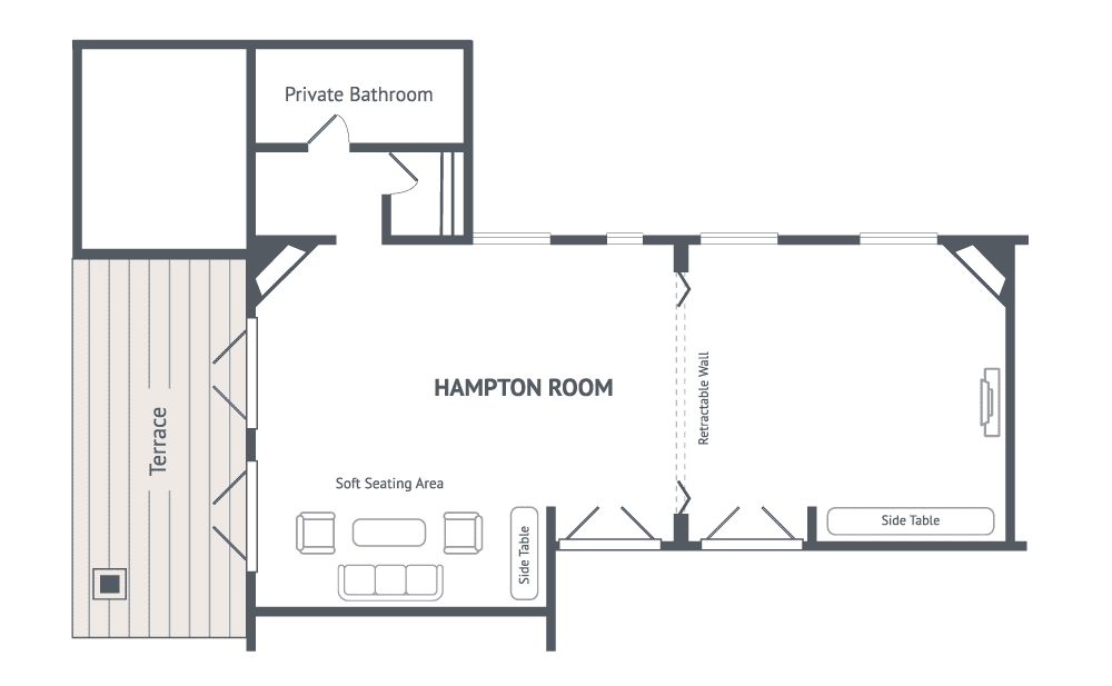 Hampton room diagram map