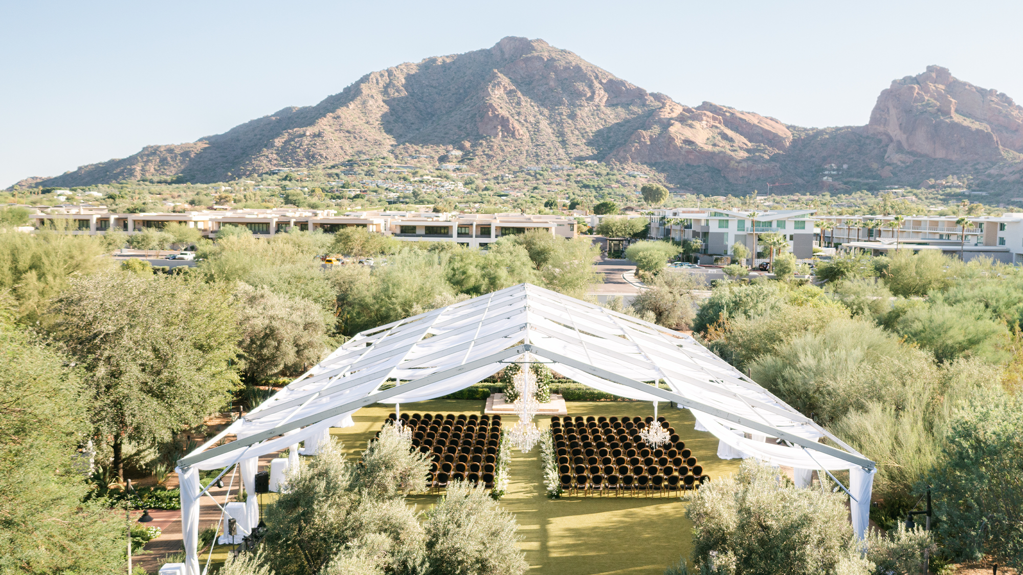 El Chorro Event Lawn Wedding Overhead